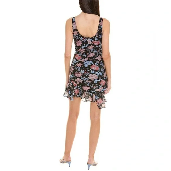 NWT Emanuel Ungaro Francesca floral ruched mini dress size M - Picture 2 of 6